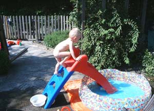 glijden in het water